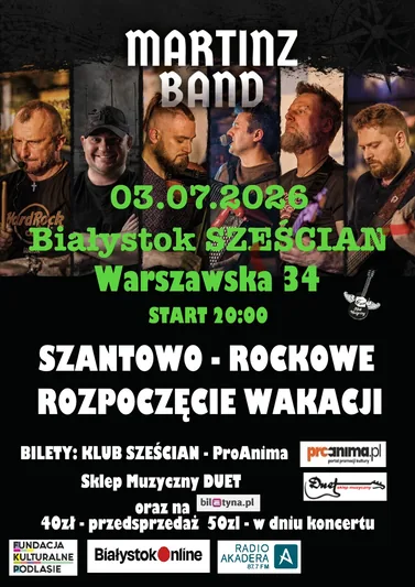 Szantowo-rockowe rozpoczęcie wakacji z zespołem Martinz Band